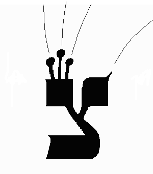 The Hebrew Letter Tzadik Showing Flow from Above